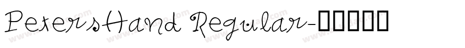PetersHand Regular字体转换